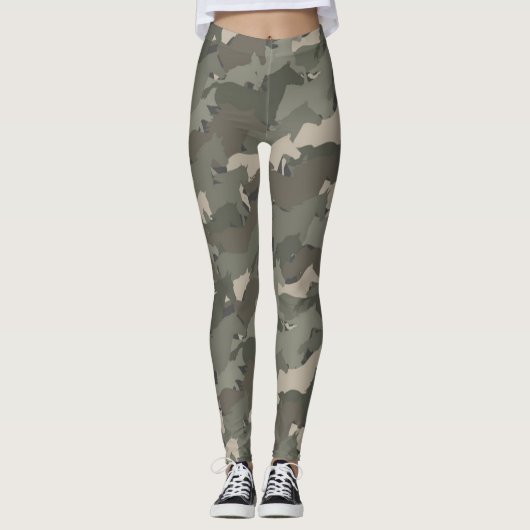 Leggings Motif du Camouflage des Chevaux sauvages (Devant)