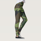 Leggings Motif du Camouflage Vert, Motif militaire, Armée (Droite)
