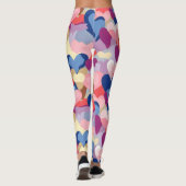 Leggings Motif du coeur des couleurs (Dos)
