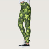 Leggings Motif du coeur vert (Gauche)