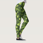 Leggings Motif du coeur vert (Droite)