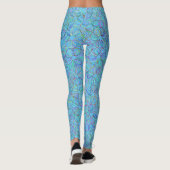Leggings Motif du cyclisme bleu vibrant (Dos)