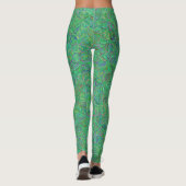 Leggings Motif du cyclisme vert vibrant (Dos)