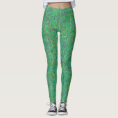 Leggings Motif du cyclisme vert vibrant (Devant)