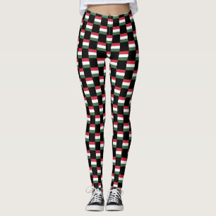 Leggings motif du drapeau À damiers Hongrie