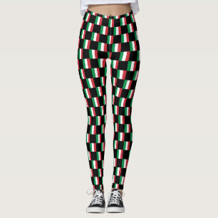 Leggings motif du drapeau À damiers Italie