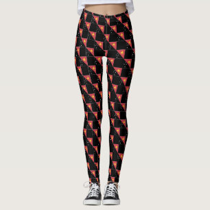 Leggings motif du drapeau À damiers Papouasie-Nouvelle-Guin