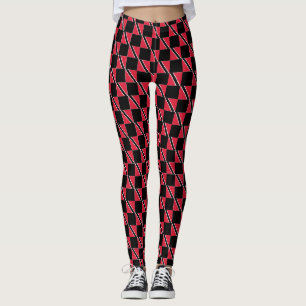 Leggings motif du drapeau À damiers Trinité-et-Tobago