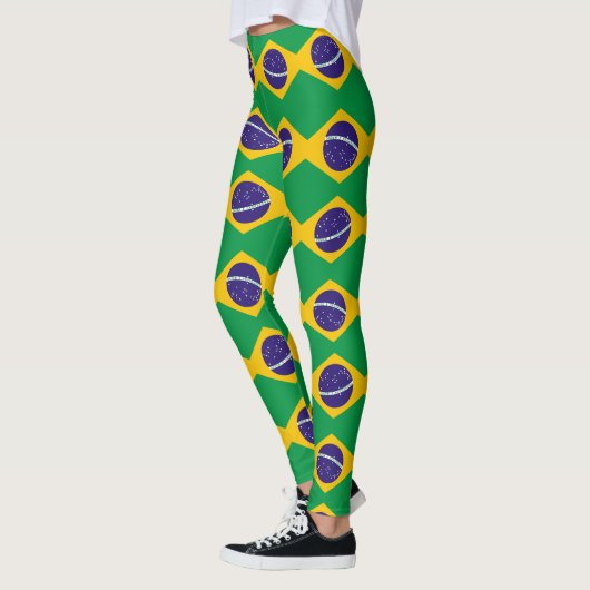 Leggings Motif du drapeau brésilien (Gauche)