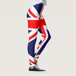 Leggings motif du drapeau britannique rouge bleu blanc unio