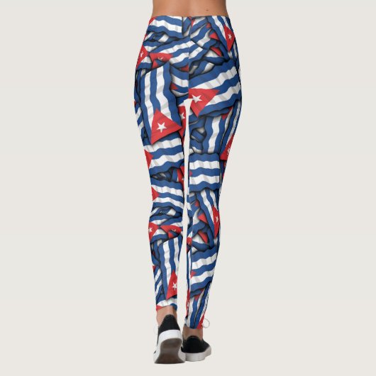 Leggings Motif du drapeau cubain (Dos)