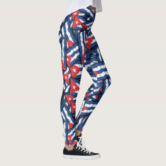 Leggings Motif du drapeau cubain (Droite)