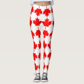 Leggings Motif du drapeau du Canada (Devant)