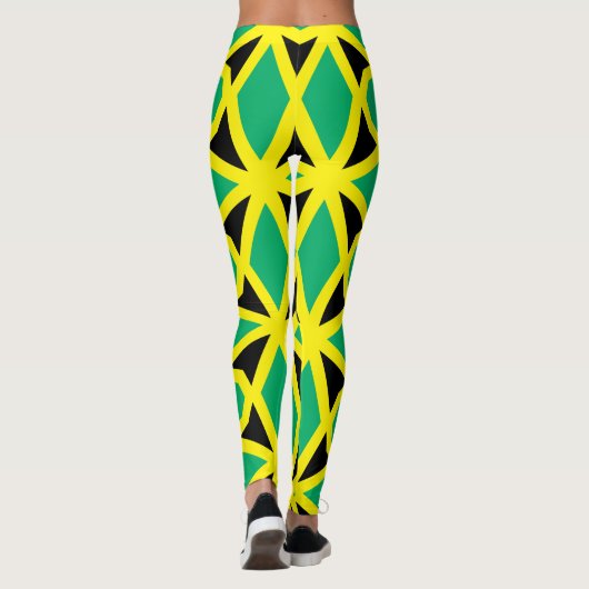 Leggings Motif du drapeau jamaïcain (Dos)