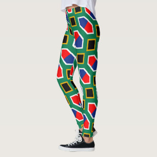Leggings Motif du drapeau sud-africain