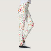 Leggings Motif du jardin de fleurs Pastel (Droite)