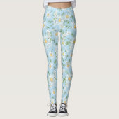 Leggings Motif du jardin fleuri Pastel Daisy (Devant)