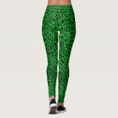 Leggings Motif du léopard de Parties scintillant Emerald Gr (Dos)
