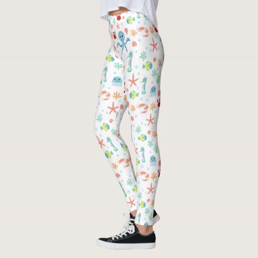 Leggings Motif du monde marin (Gauche)