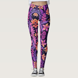 Leggings Motif du paradis hawaïen