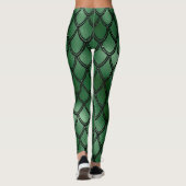 Leggings Motif du serpent serpent vert (Dos)
