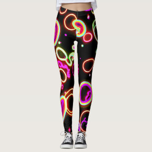 Leggings Motif dynamique Neon Glow