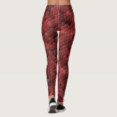 Leggings Motif Écailles de Serpent Rouges (Dos)