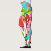 Leggings Motif Éclaboussure de Fraise (Gauche)