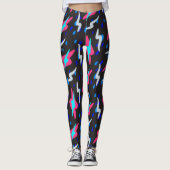 Leggings Motif éclair vintage gras (Devant)