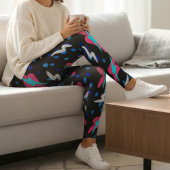Leggings Motif éclair vintage gras