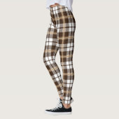 Leggings Motif écossais Brown Tartan Plaid (Gauche)