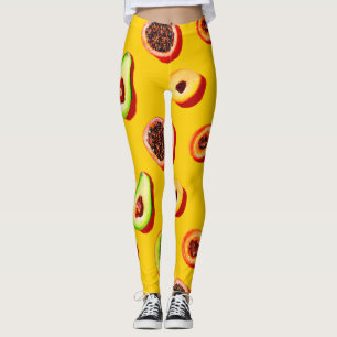 Leggings Motif élégant à base de fruits néons