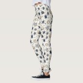 Leggings Motif Elegant Blue & Gold (8) (Gauche)