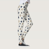 Leggings Motif Elegant Blue & Gold (8) (Droite)