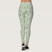 Leggings Motif élégant de feuilles d'olive (Dos)
