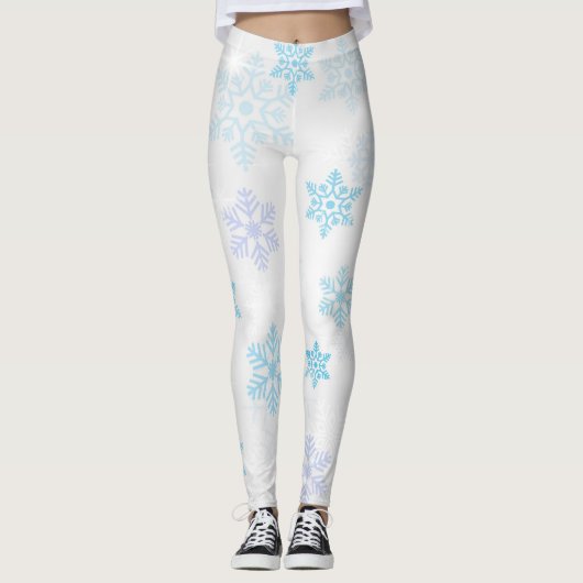 Leggings Motif élégant de flocon de neige (Devant)