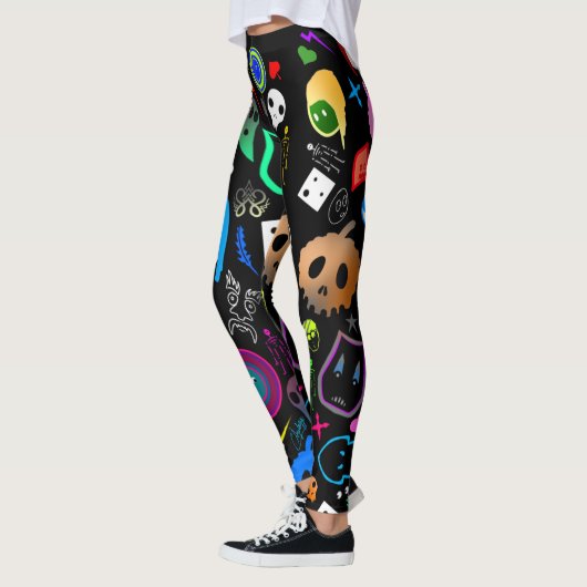 Leggings Motif Emo Halloween (Gauche)