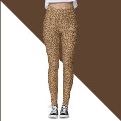 Leggings Motif Empreinte de léopard Brown