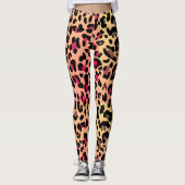 Leggings Motif Empreinte de léopard dynamique de style Miam (Devant)
