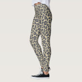 Leggings Motif Empreinte de léopard élégant (Gauche)