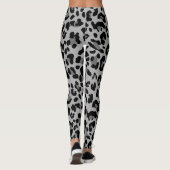 Leggings Motif Empreinte de léopard gris (Dos)