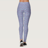 Leggings Motif empreinte de léopard pastel violet (Dos)