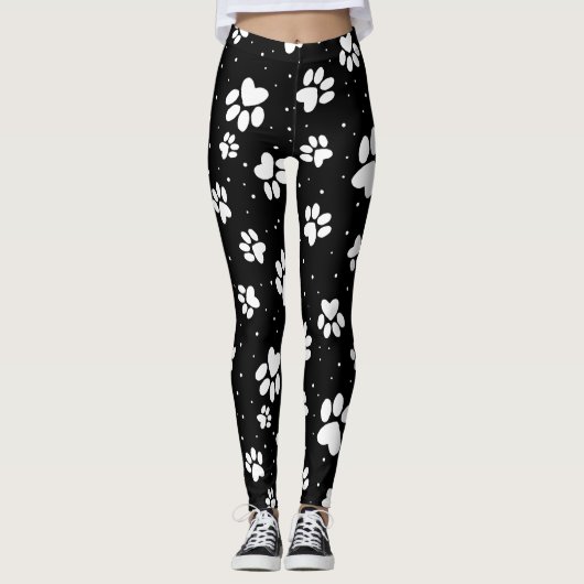 Leggings Motif Empreinte de patte (Devant)