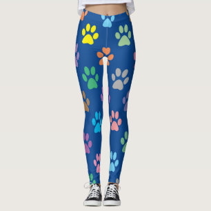 Leggings Motif empreinte de patte coloré