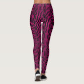 Leggings Motif en bande rose et noire Zebra (Dos)