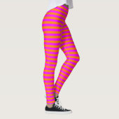 Leggings Motif en bande rose orange brillant (Droite)