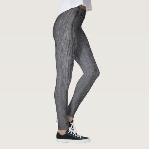 Leggings Motif en bois patiné gris
