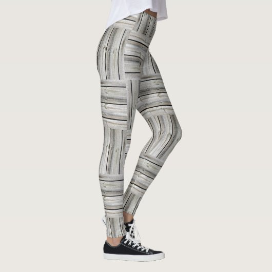 Leggings Motif en bois transparent (Droite)