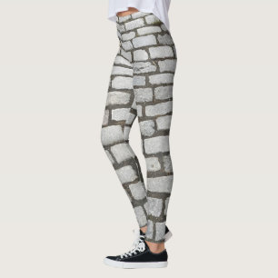 Leggings Motif en brique Cobblestone Street Pathway Sidewal