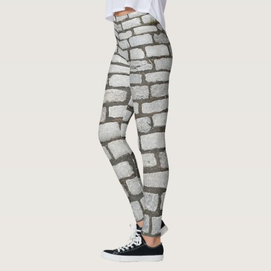 Leggings Motif en brique Cobblestone Street Pathway Sidewal (Gauche)